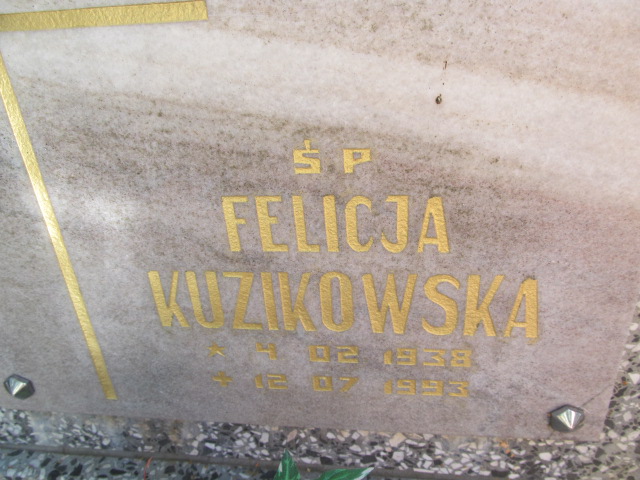 Felicja Kuzikowska (likwidacja gr 1938 Łasin - Grobonet - Wyszukiwarka osób pochowanych