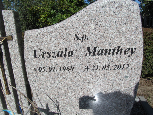 Urszula Manthey 1960 Łasin - Grobonet - Wyszukiwarka osób pochowanych