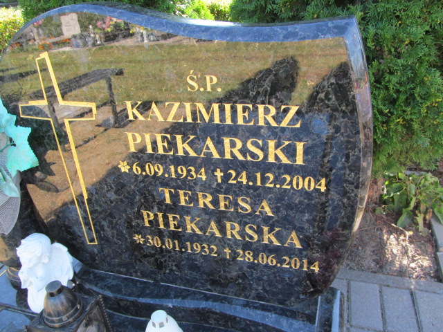 Kazimierz Piekarski 1934 Łasin - Grobonet - Wyszukiwarka osób pochowanych