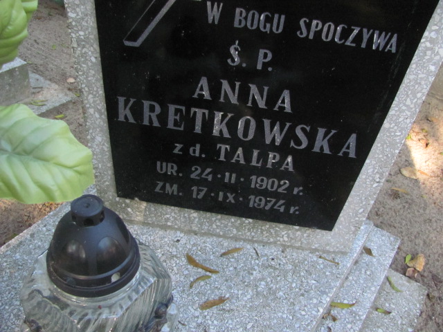 Anna Kretkowska 1902 Łasin - Grobonet - Wyszukiwarka osób pochowanych