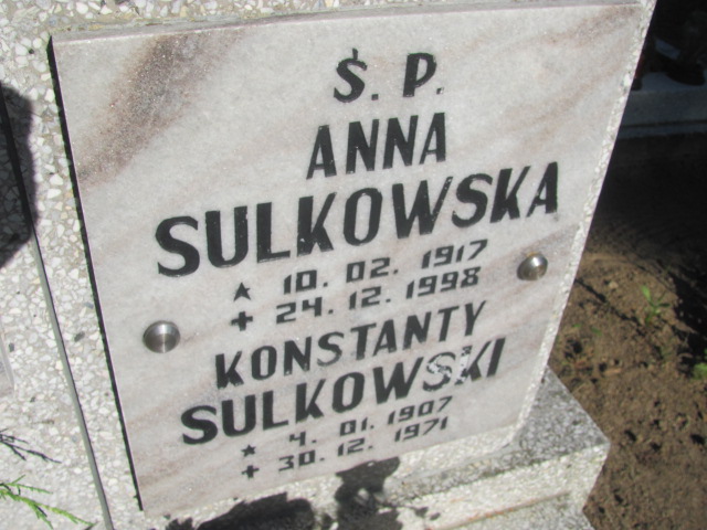 Anna Sulkowska 1917 Łasin - Grobonet - Wyszukiwarka osób pochowanych