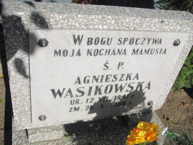 Agnieszka Wąsikowska 1941 Łasin - Grobonet - Wyszukiwarka osób pochowanych