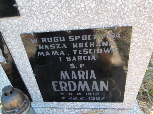 Maria Erdman 1912 Łasin - Grobonet - Wyszukiwarka osób pochowanych
