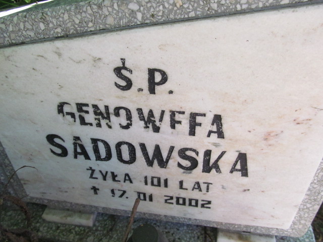 Genowefa Sadowska Łasin - Grobonet - Wyszukiwarka osób pochowanych