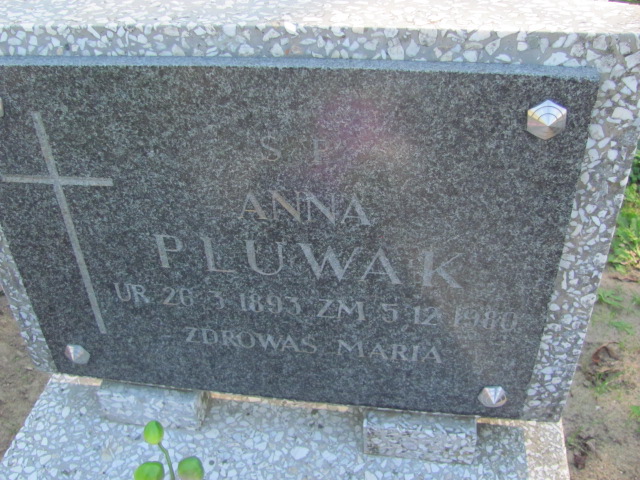 Anna Pluwak 1893 Łasin - Grobonet - Wyszukiwarka osób pochowanych