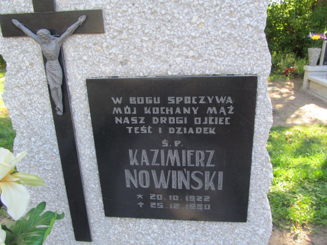 Kazimierz Nowiński 1922 Łasin - Grobonet - Wyszukiwarka osób pochowanych