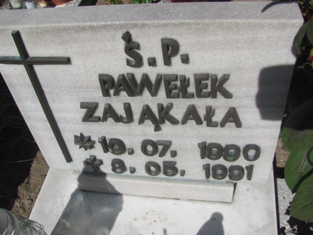 Mirosław Zająkała 1960 Łasin - Grobonet - Wyszukiwarka osób pochowanych