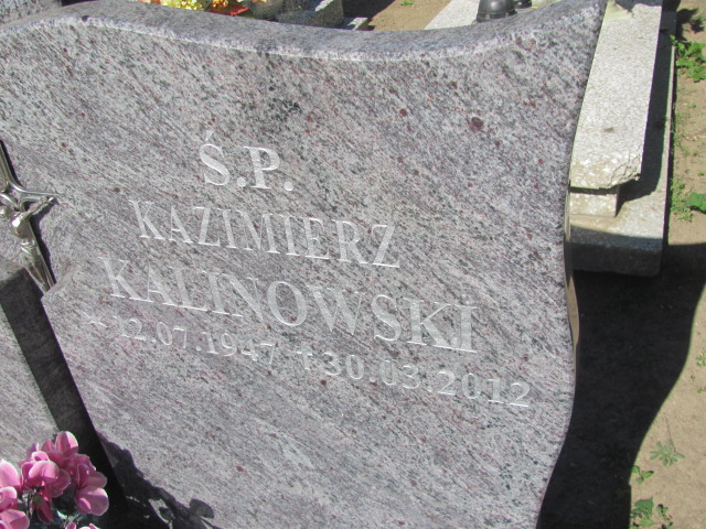 Kazimierz Kalinowski 1947 Łasin - Grobonet - Wyszukiwarka osób pochowanych